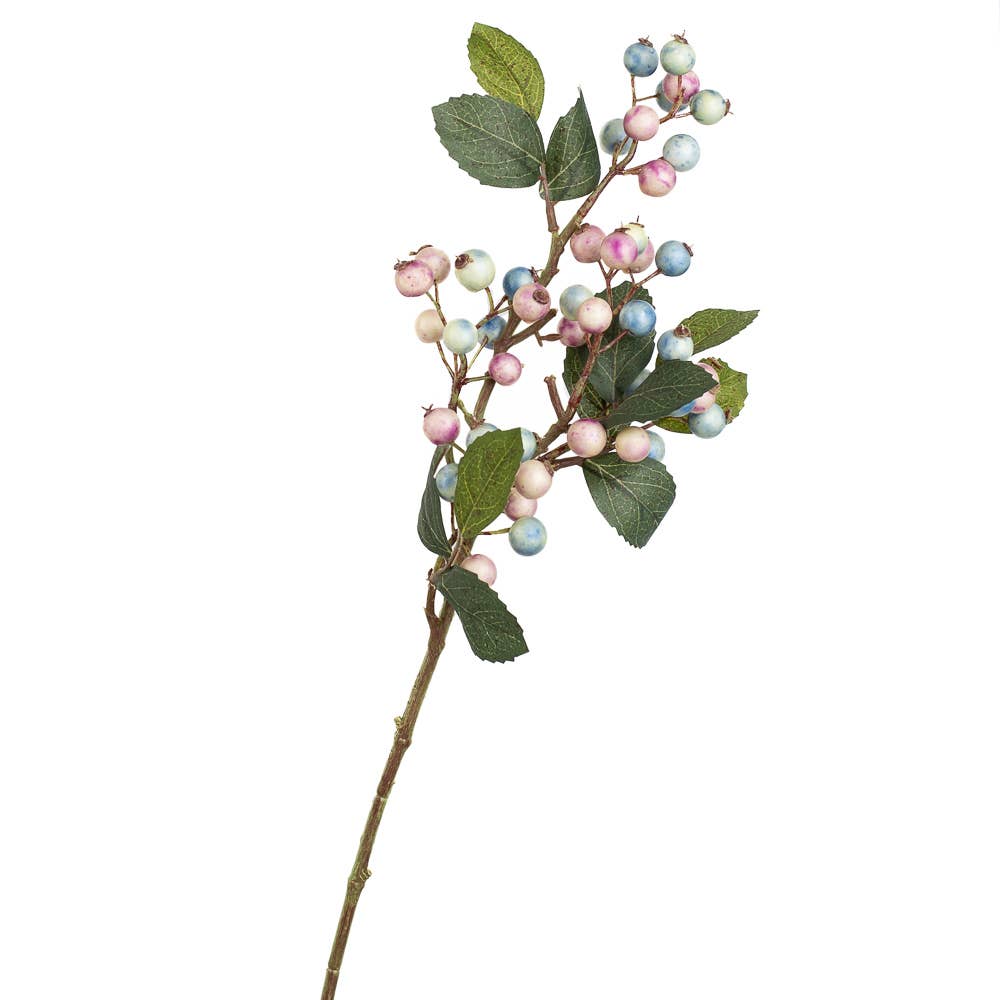 19" Artificial Spring Mix Plump Pastel Berries Stem