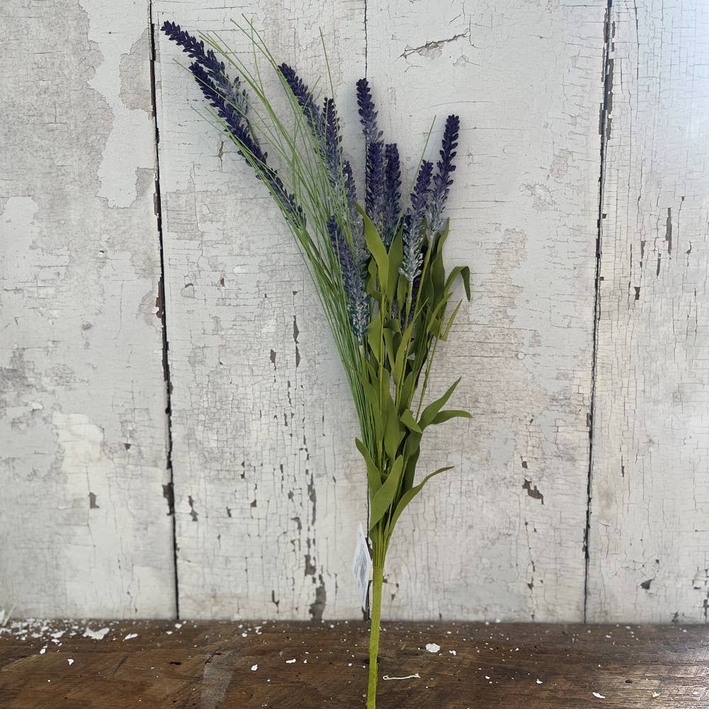 24in Lavender Wildflower Spray Faux Floral Stem
