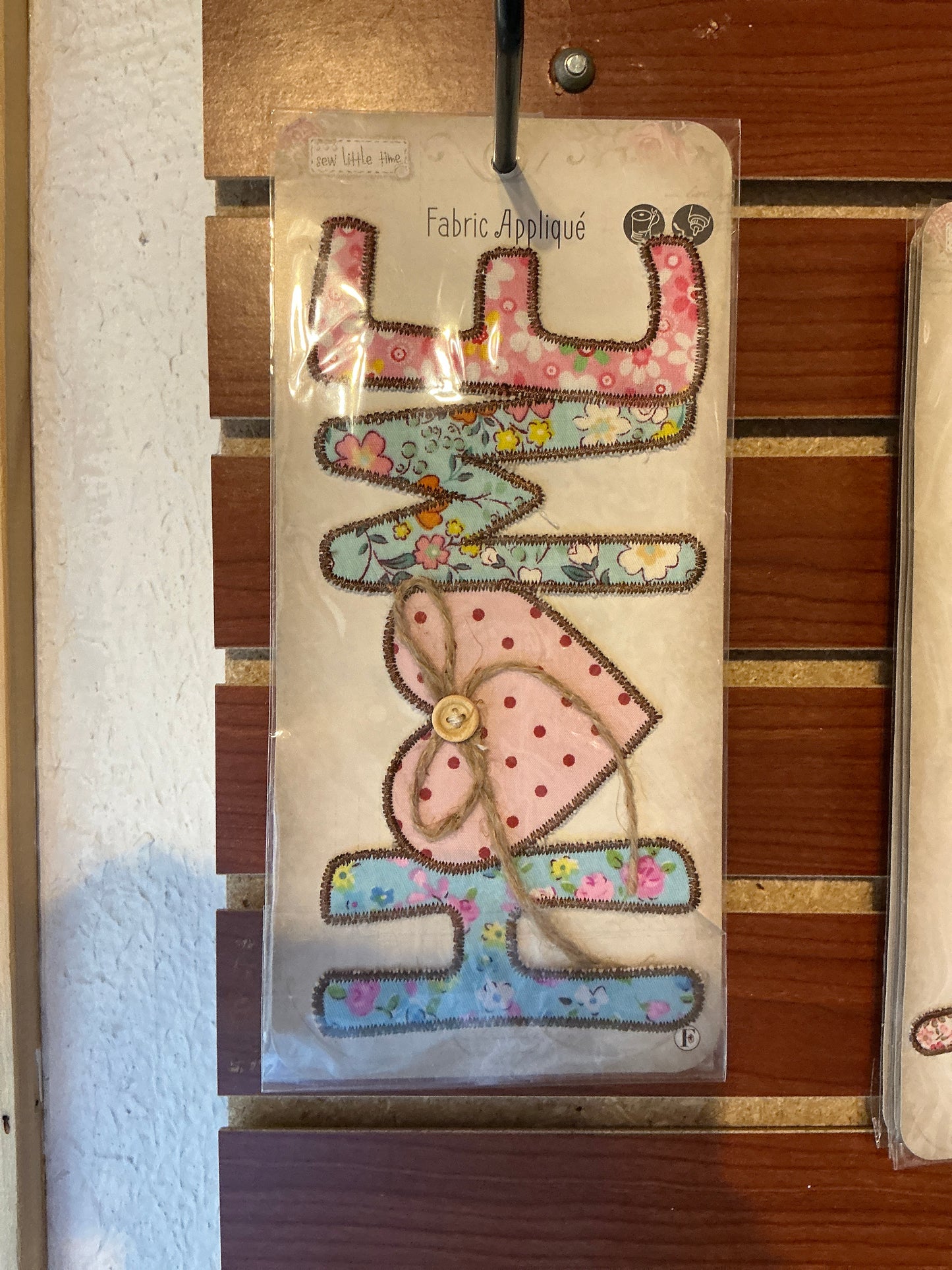 “Home” Fabric Appliqué Patch