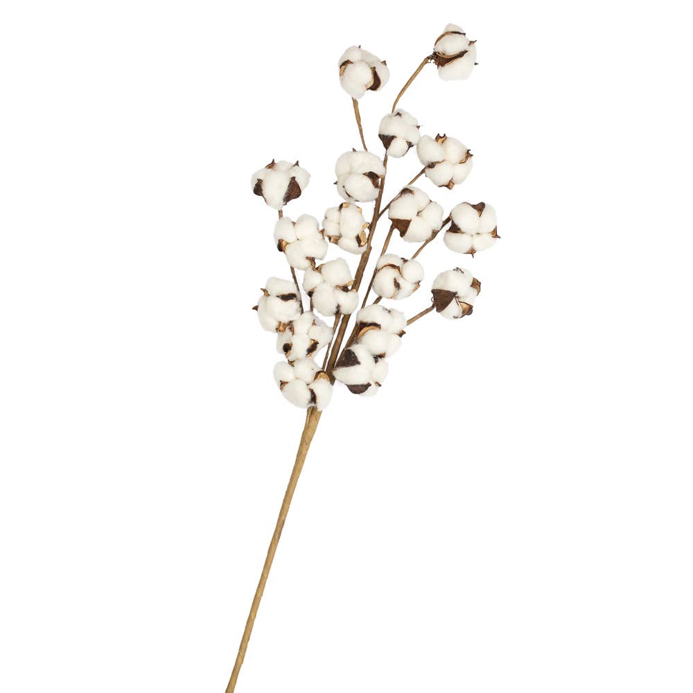 28” Artificial Cotton Spray