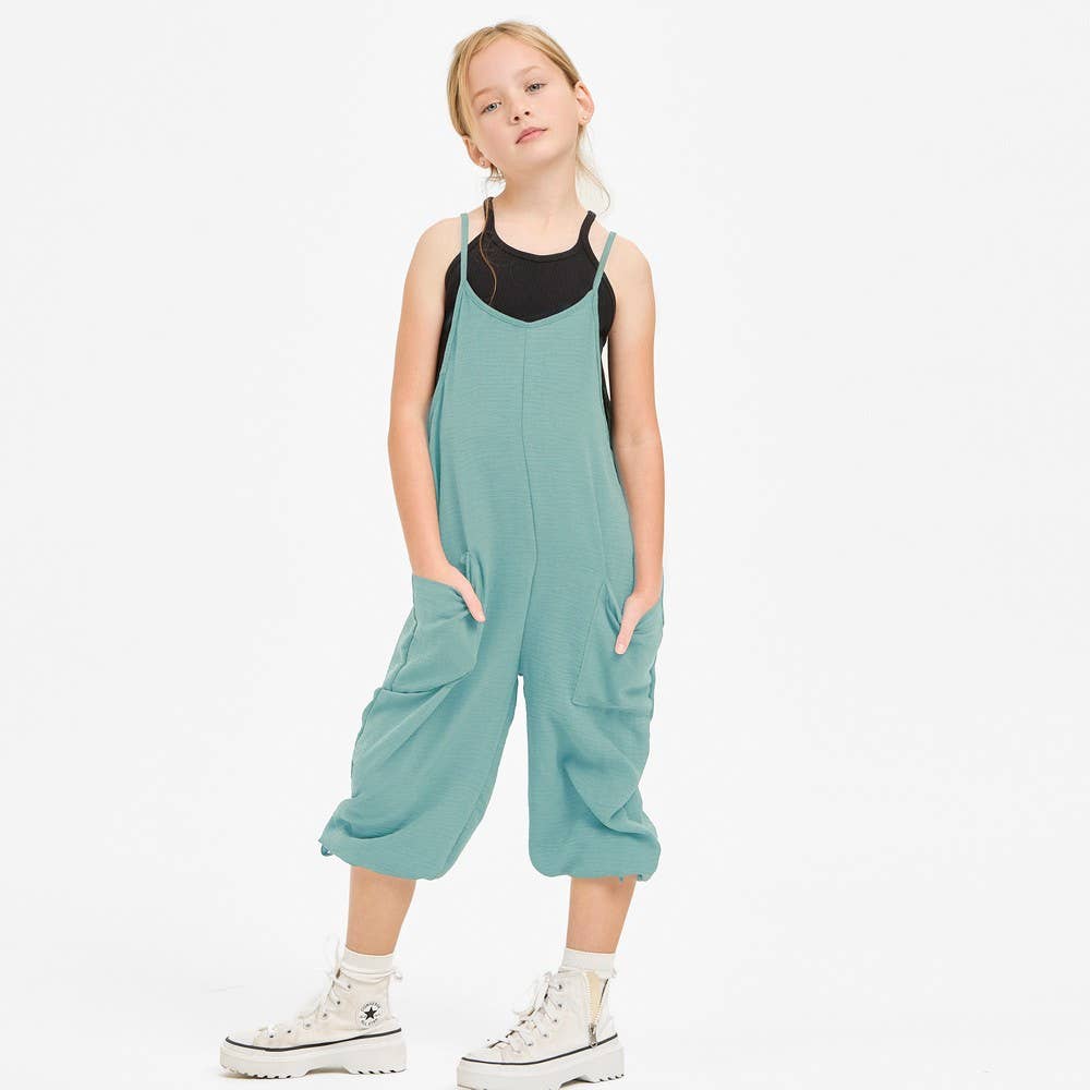 Adjustable Shoulder Tie Strap Balloon Jumpsuit / Overall