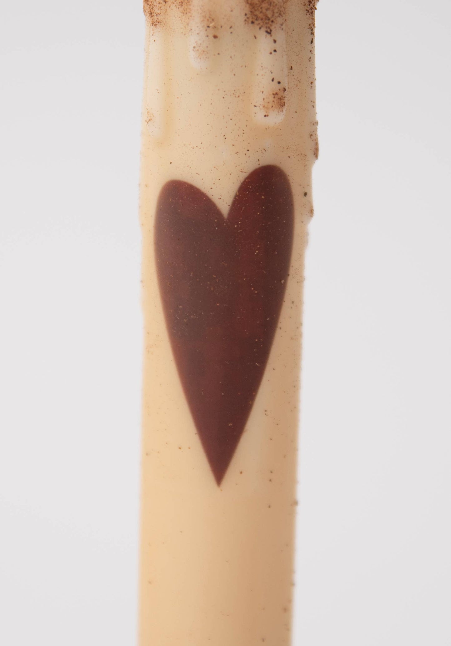 Primitive Heart LED Timer Taper Candle