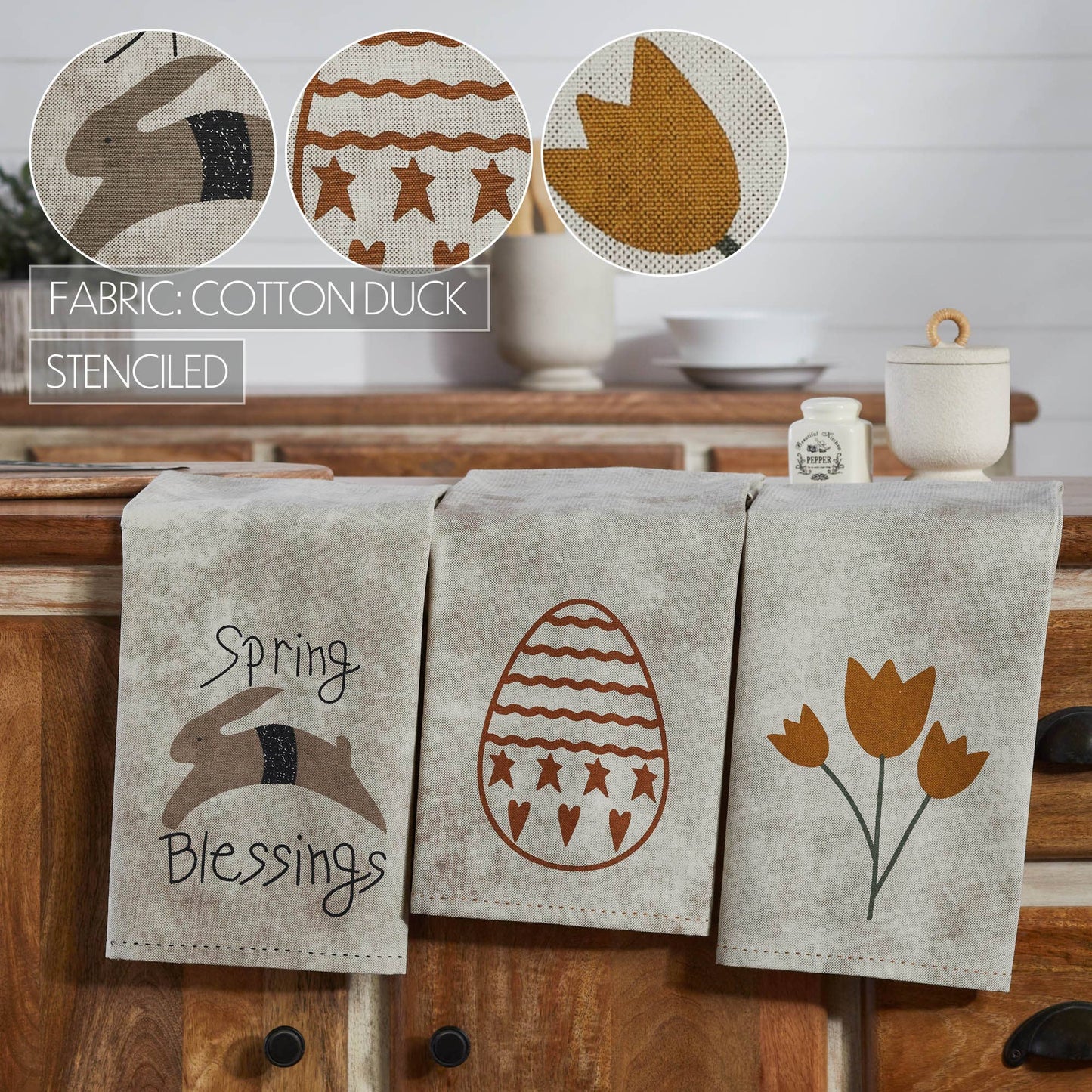 Spring In Bloom Tea Towel Set of 3 19x28”