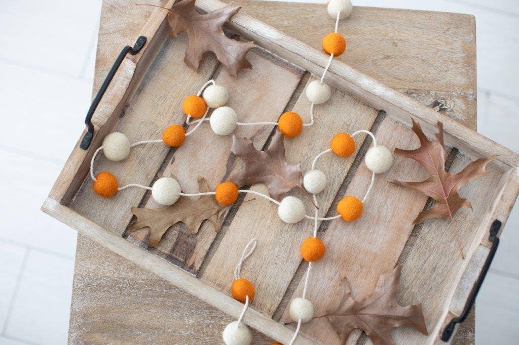 72" felt ball garland, Halloween