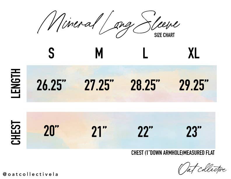 AUTUMN SKIES Mineral Washed Long Sleeve Graphic