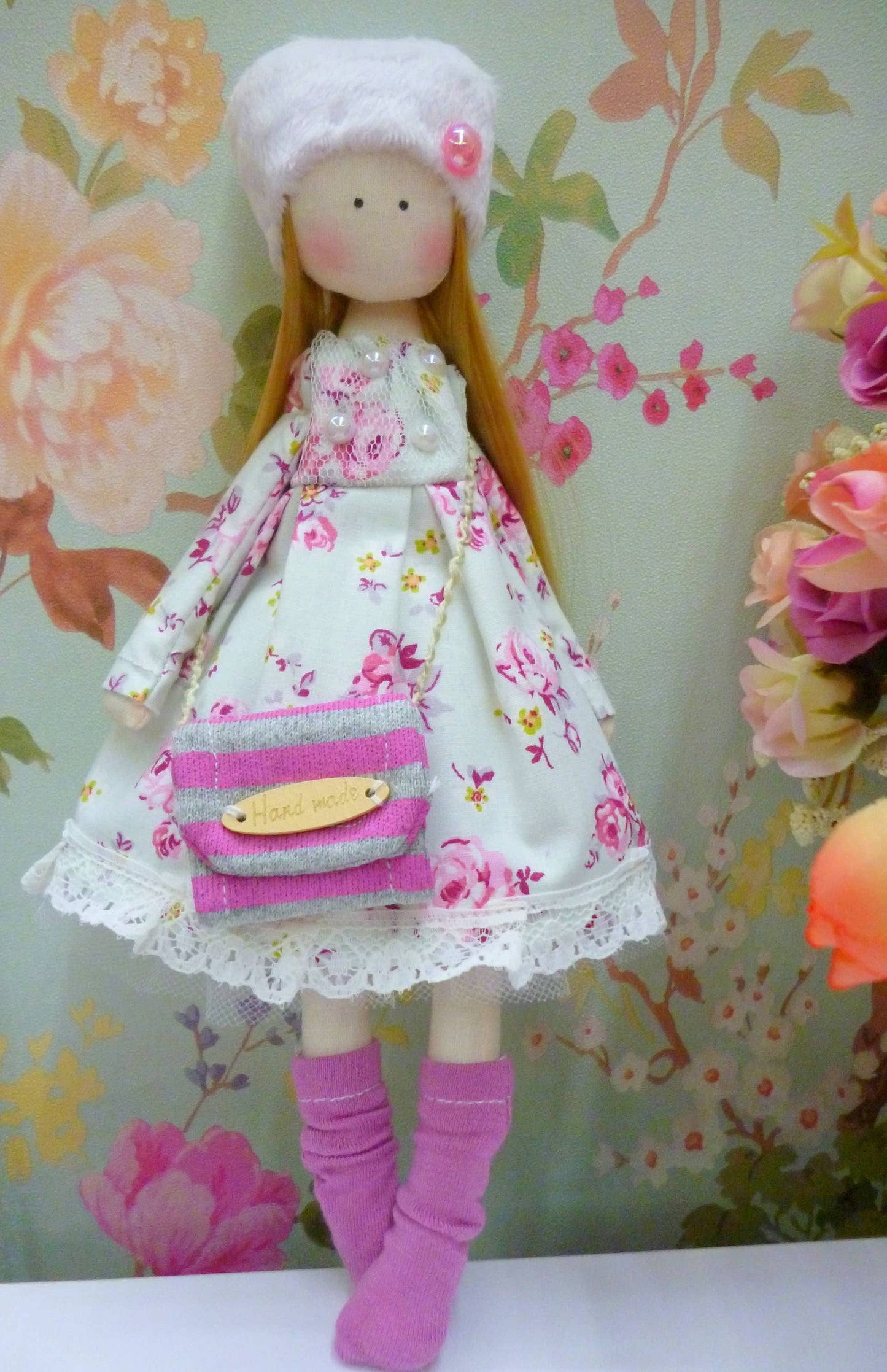 Carly Doll, Handmade Doll,Fabric Doll