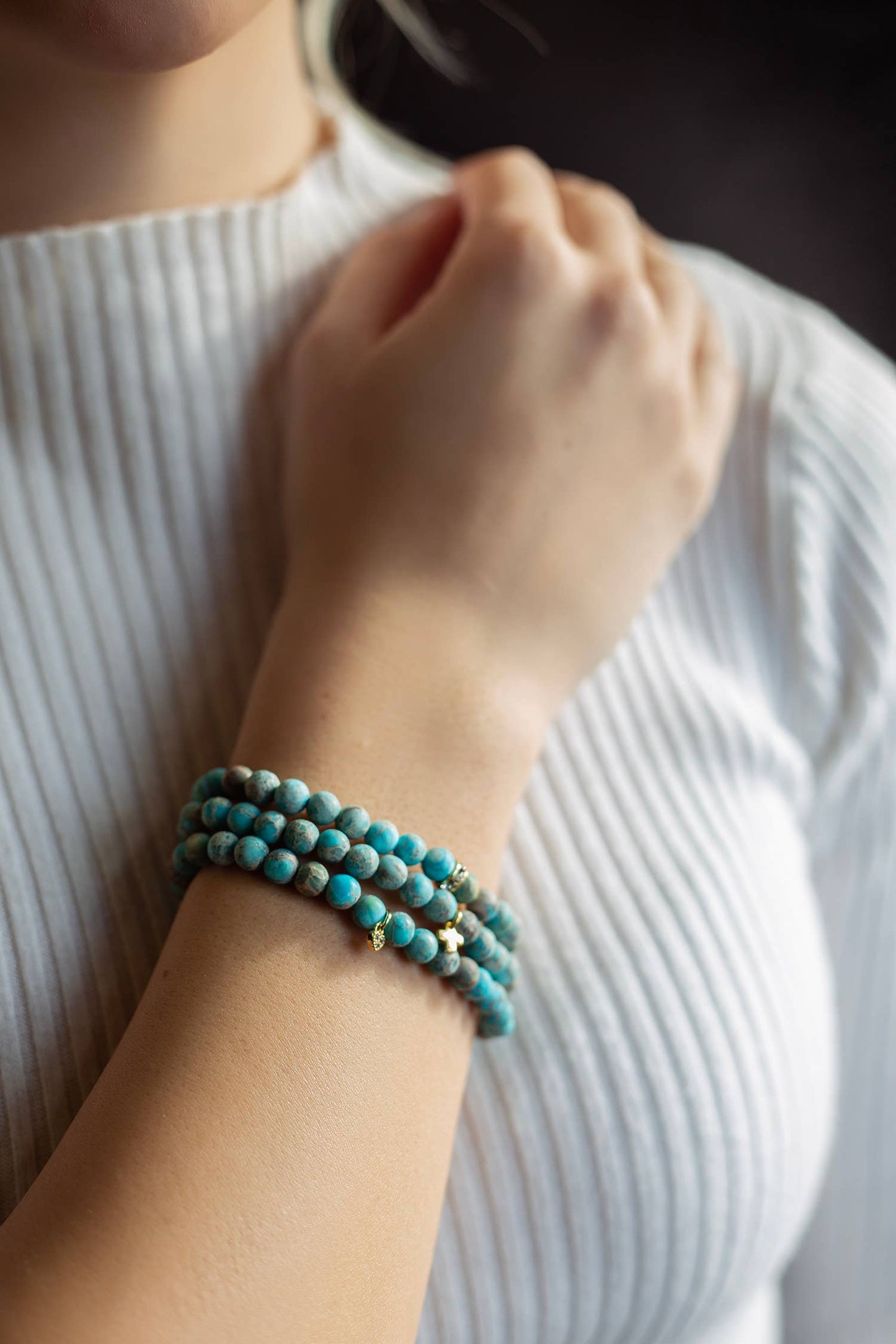 Gemstone Sparkle Bracelet-Jasper, Crystals & Stones