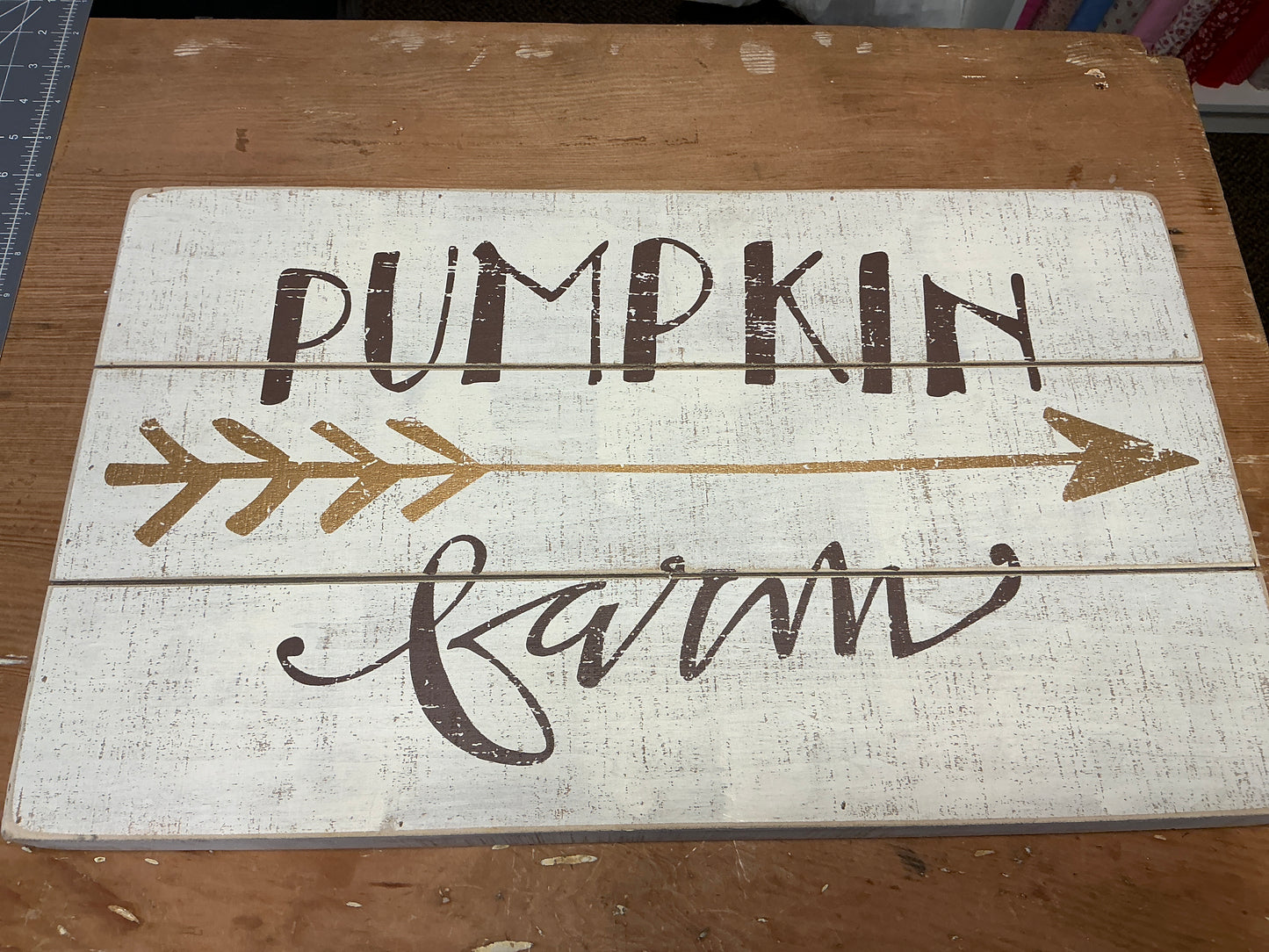 Pumpkin farm wood sign