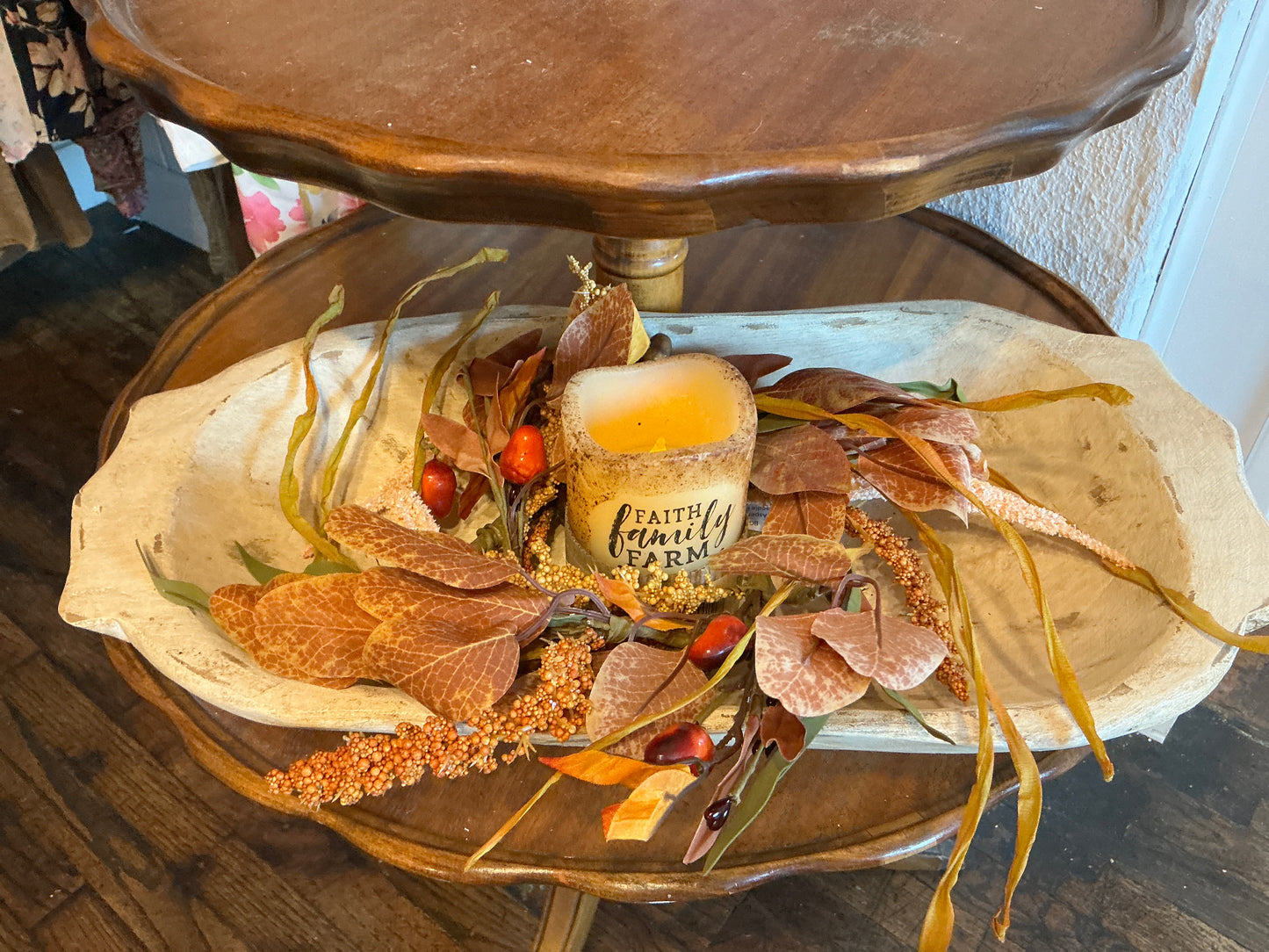 Aspen Acorn Candle Ring 4.5in