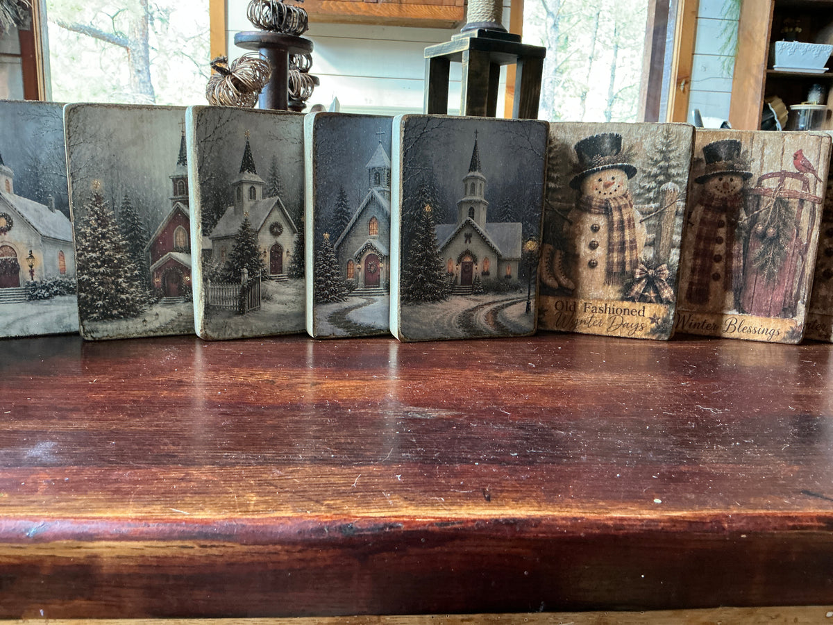 5x7 Christmas Shelf Sitters
