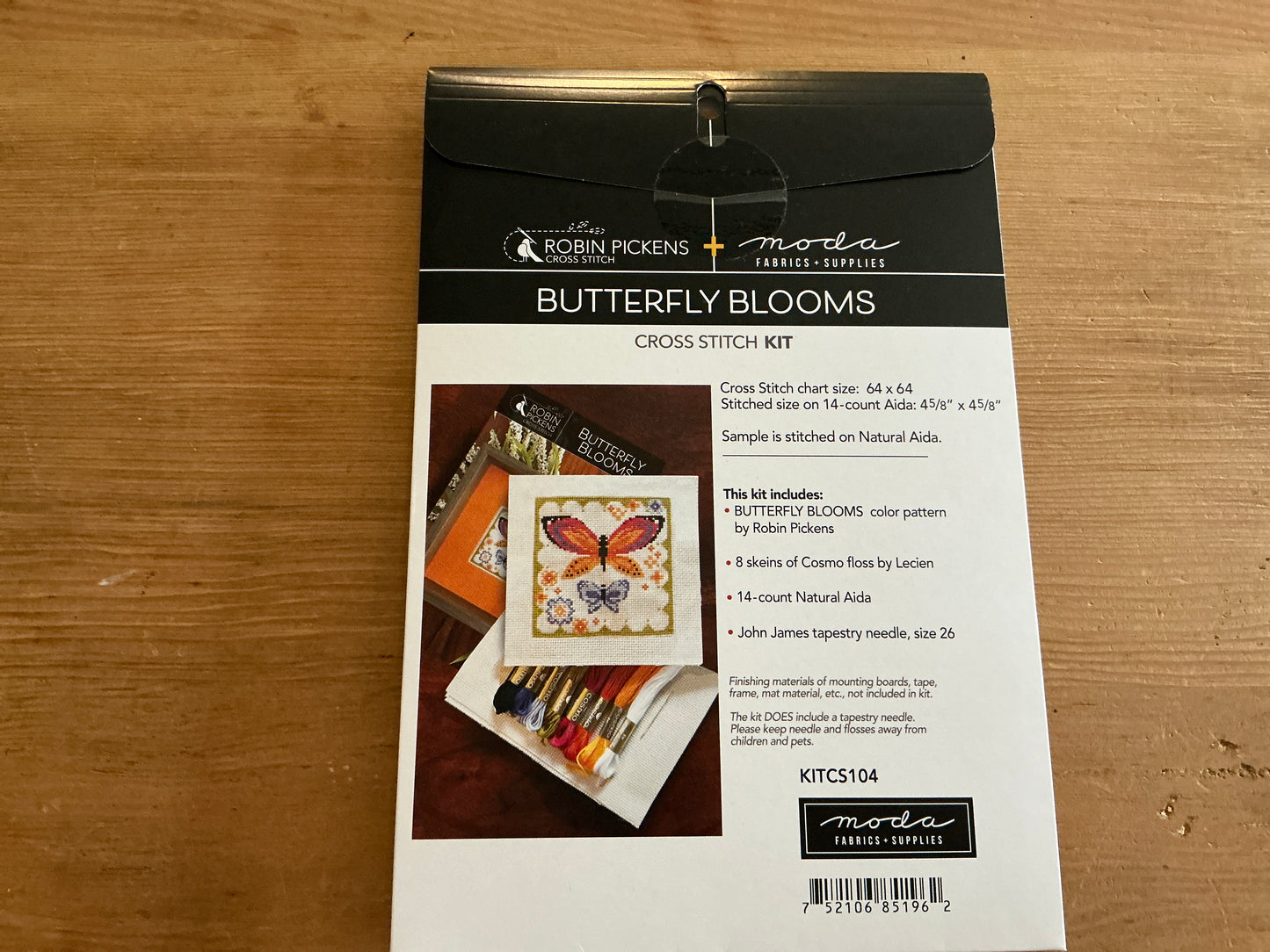 Butterfly blooms cross stitch kit