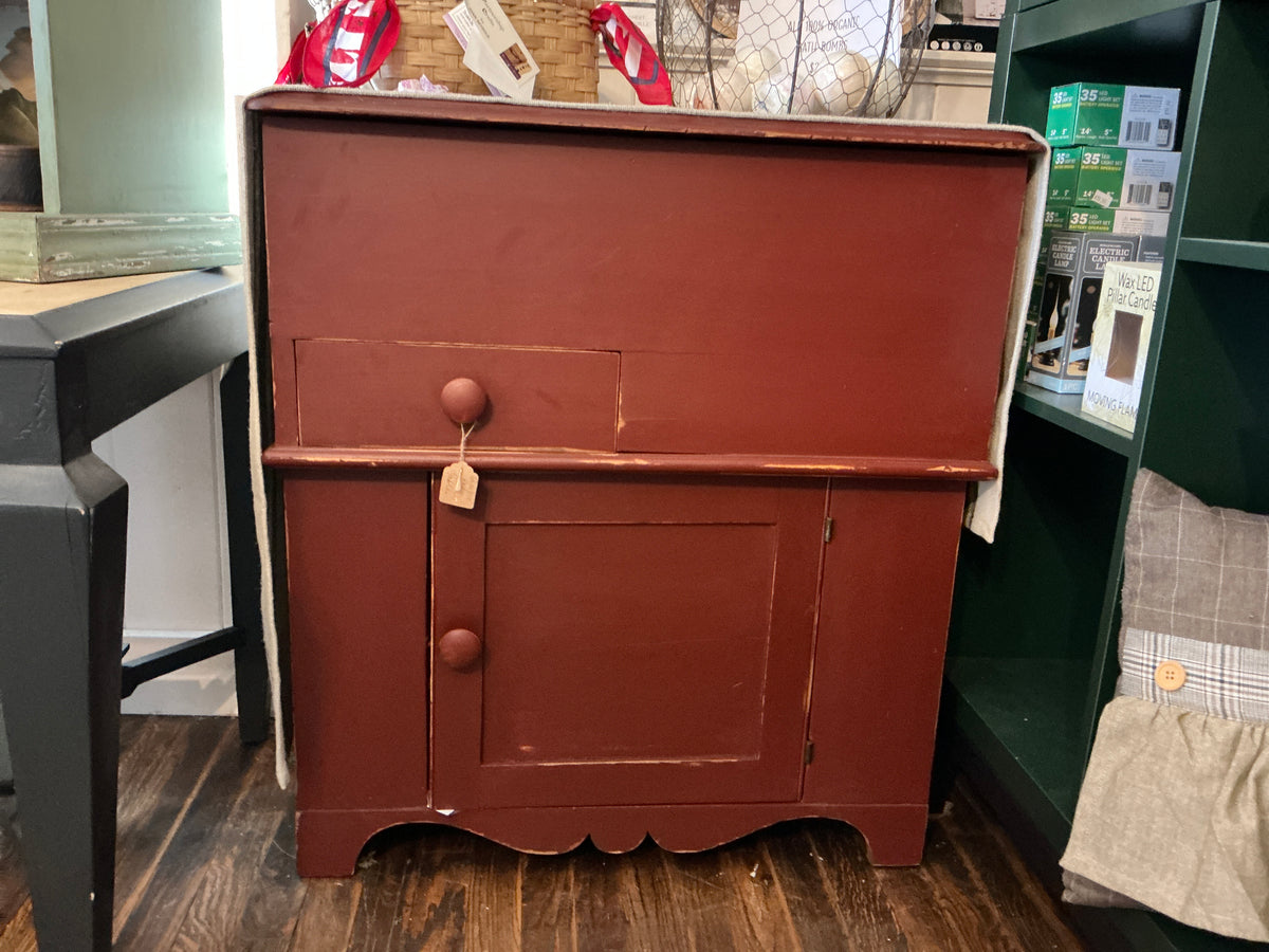 Primitive Red Wash Table