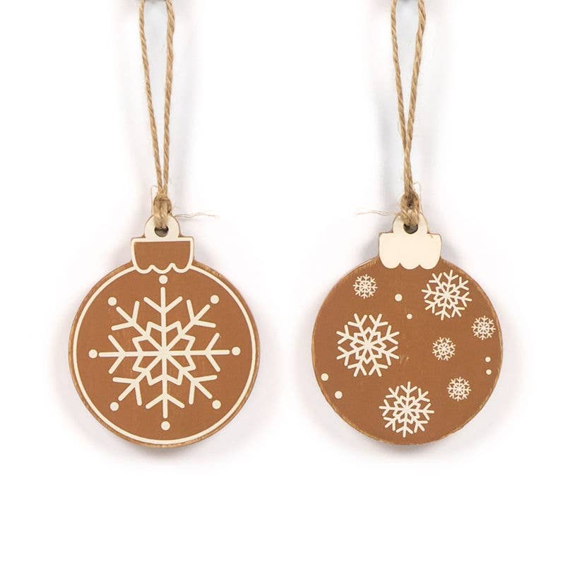 71162 - 2.5x3.15x.25 wood orn (SNOWFLAKE) / CHRISTMAS Decor