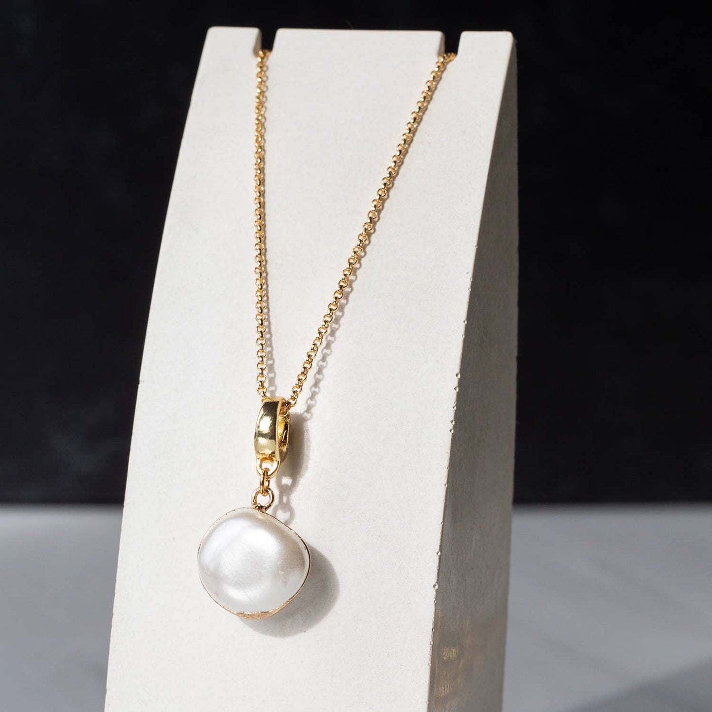 Large Pearl Charm, Charm Bar| Charm Necklace or Bracelet