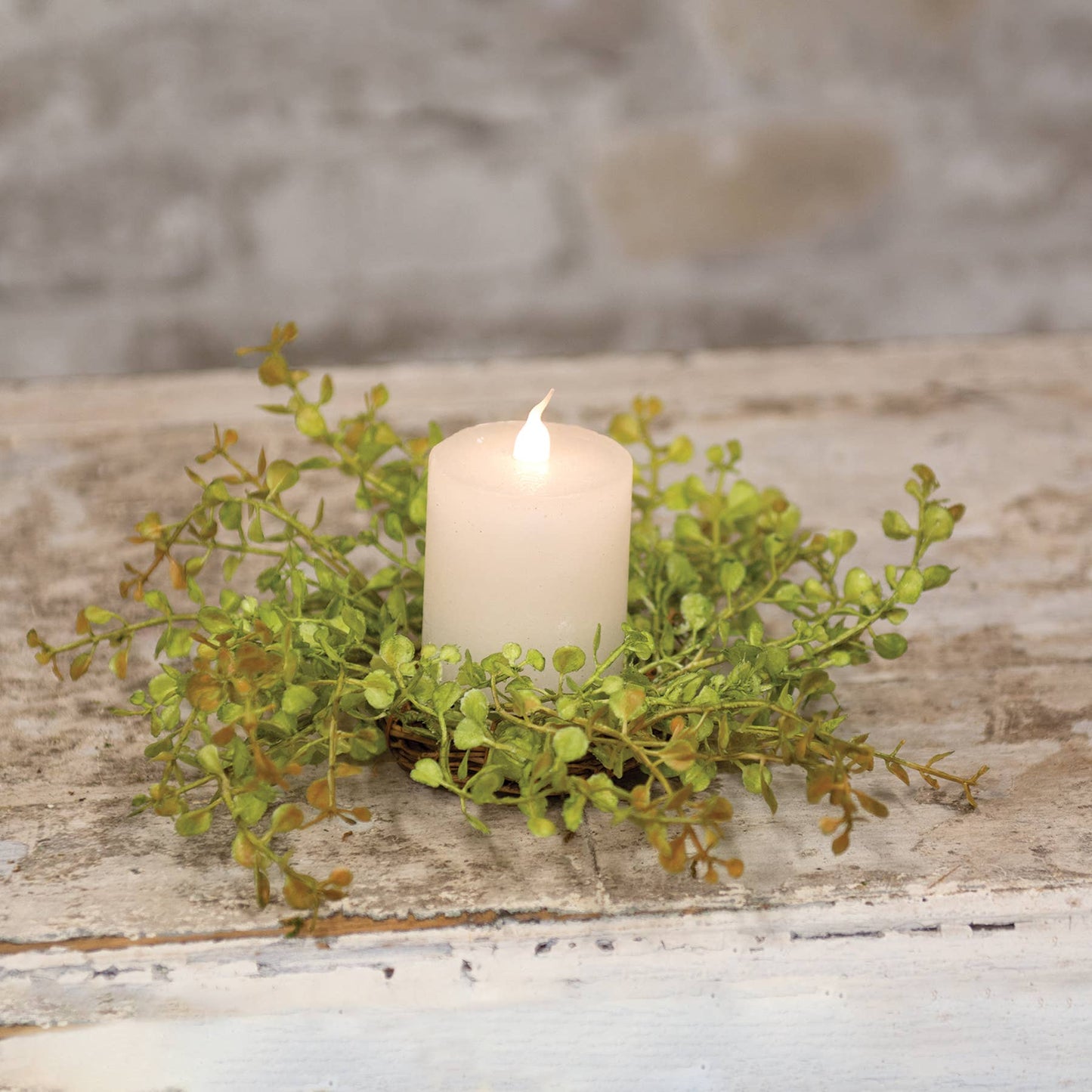 Baby's Grass Candle Ring 9" Light Green