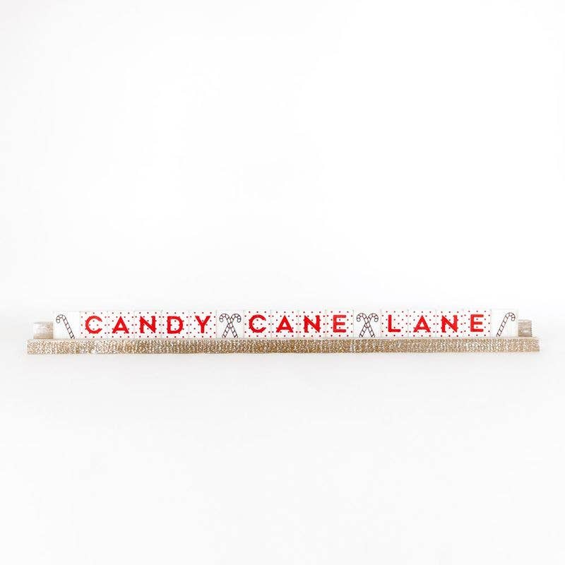 70943 - 28x2 wood ledgie kit (CANDY CANE) CHRISTMAS Decor
