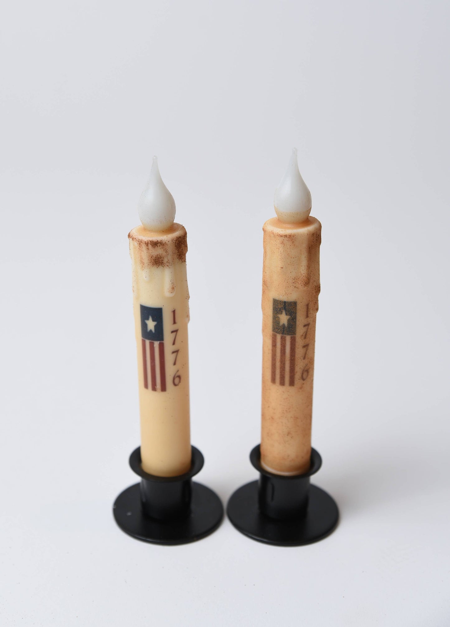 1776 Flag LED Timer Taper Candle