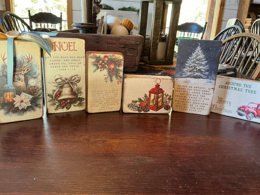 Christmas Wood Shelf Sitters