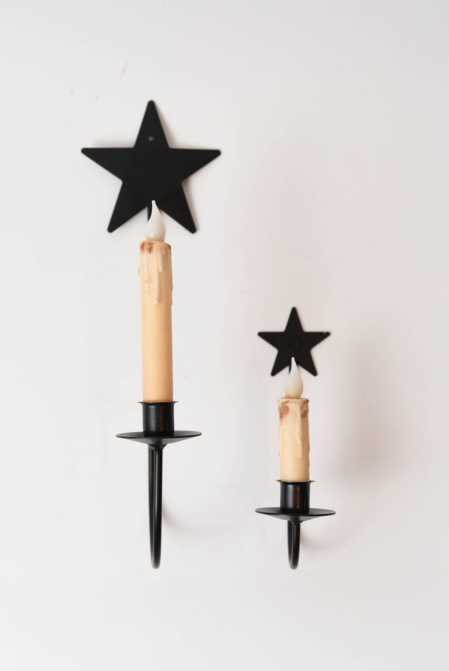 Iron Sconce Taper Holder with Star