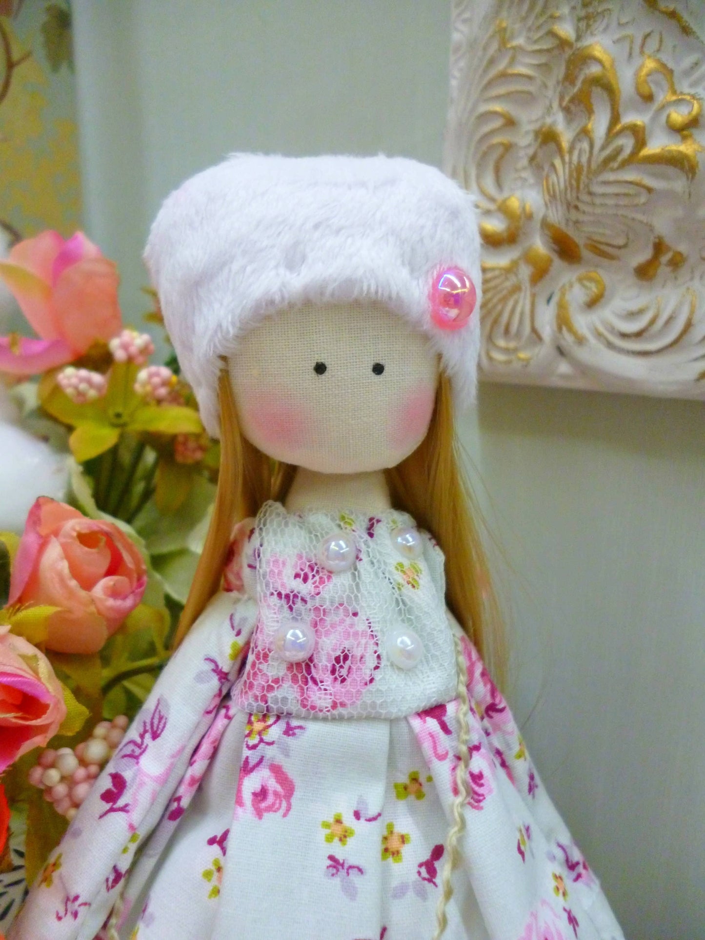 Carly Doll, Handmade Doll,Fabric Doll