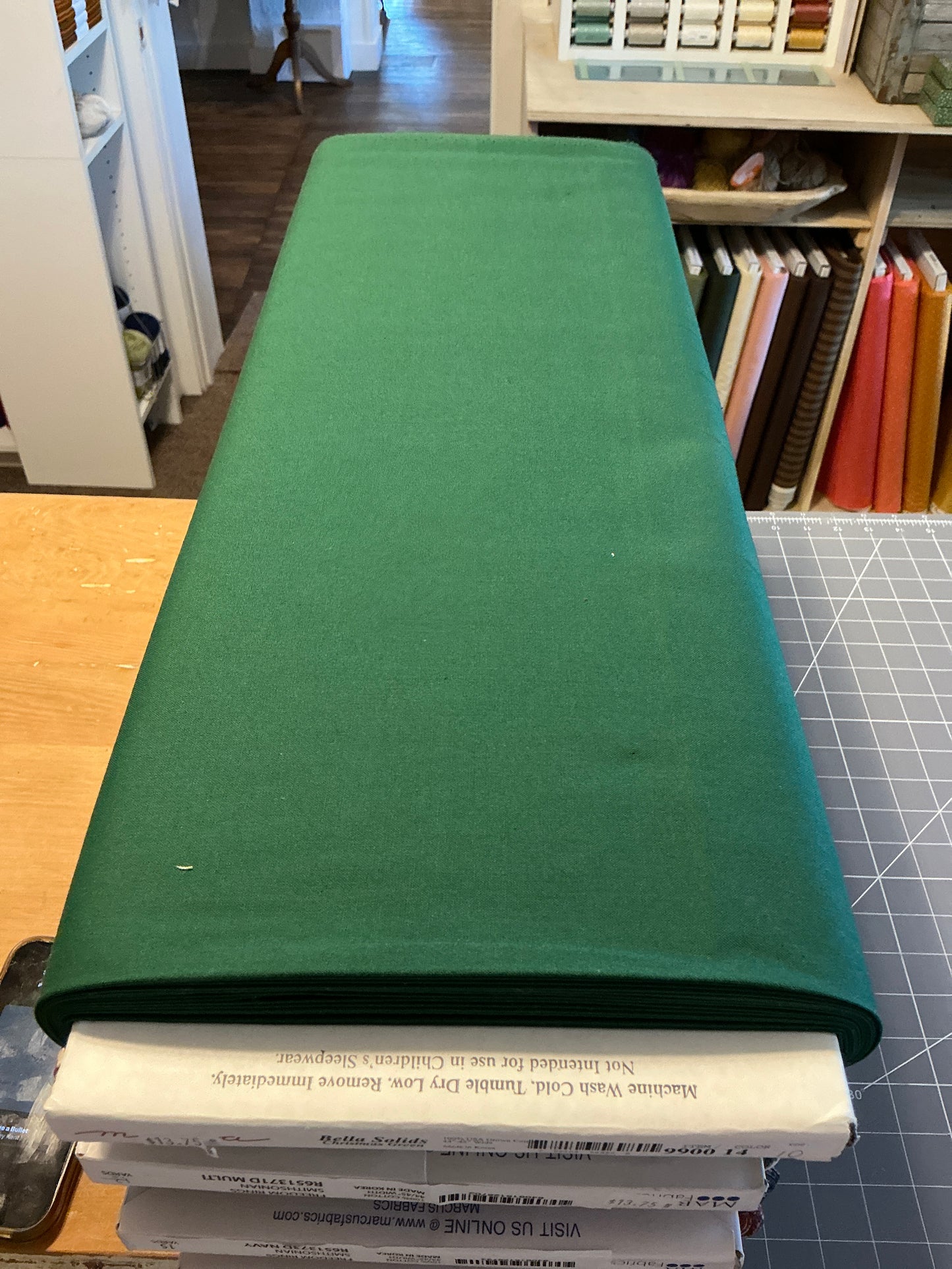 Bella solids Christmas green