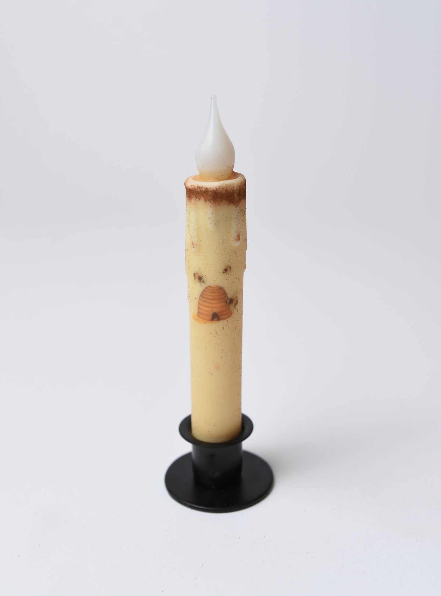 Beehive w/Bee's  LED Timer Taper Candle