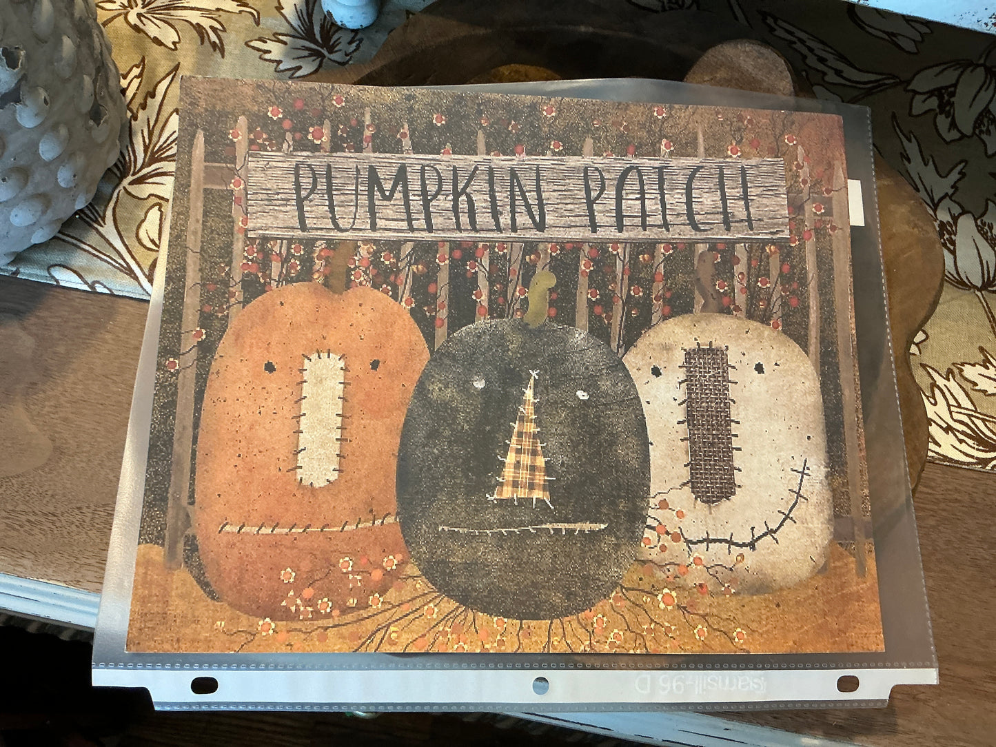 Card stock fall scene large