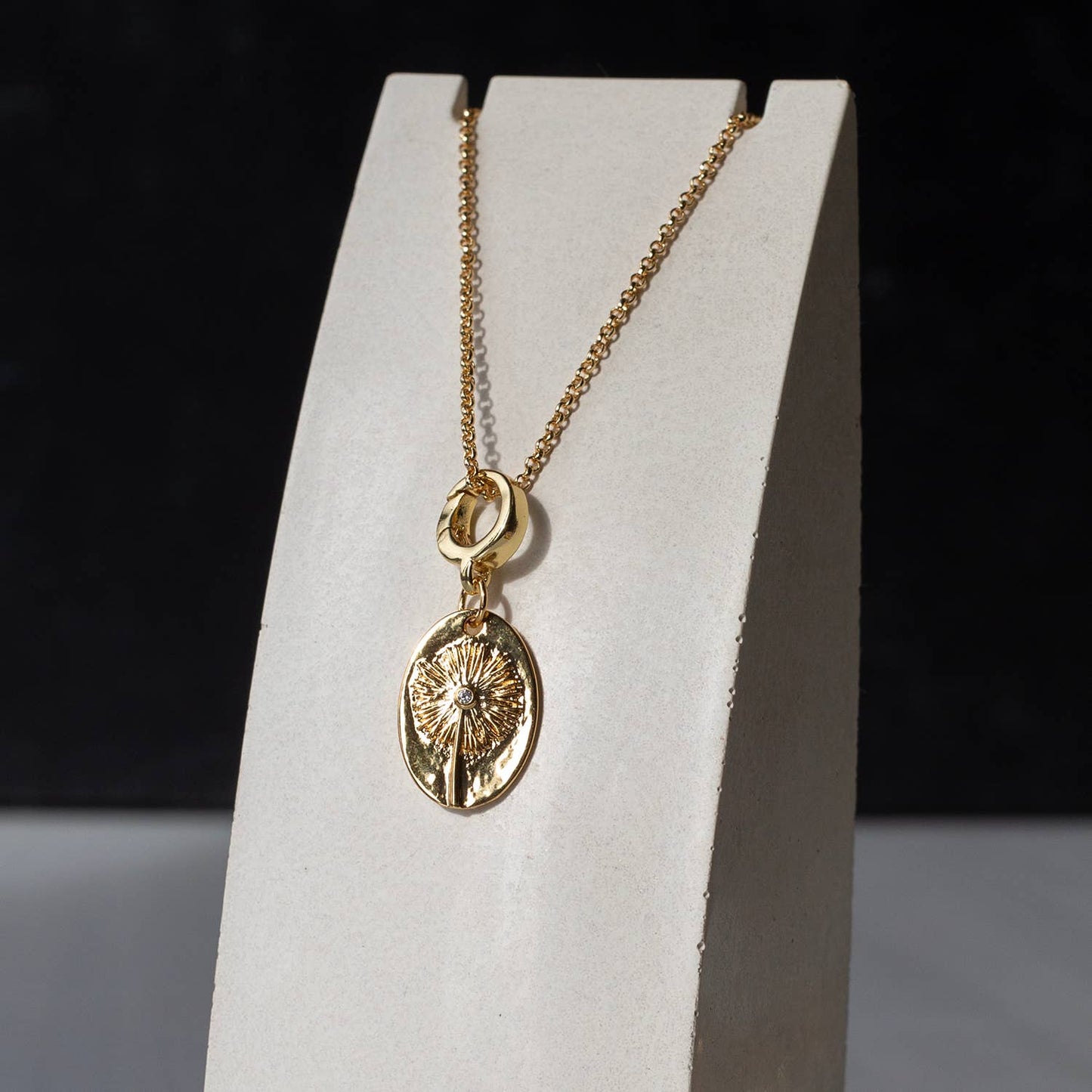 Dandelion Charm, CZ, Charm Bar, Charm Necklace or Bracelet