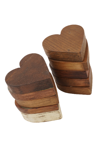 Reclaimed Wood Heart-Repurposed Wood-Mini-3.5x3.5 inch
