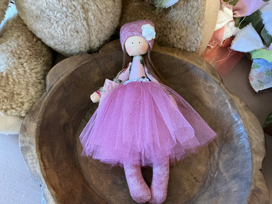 Shelby Doll, Fabric Doll with Hair