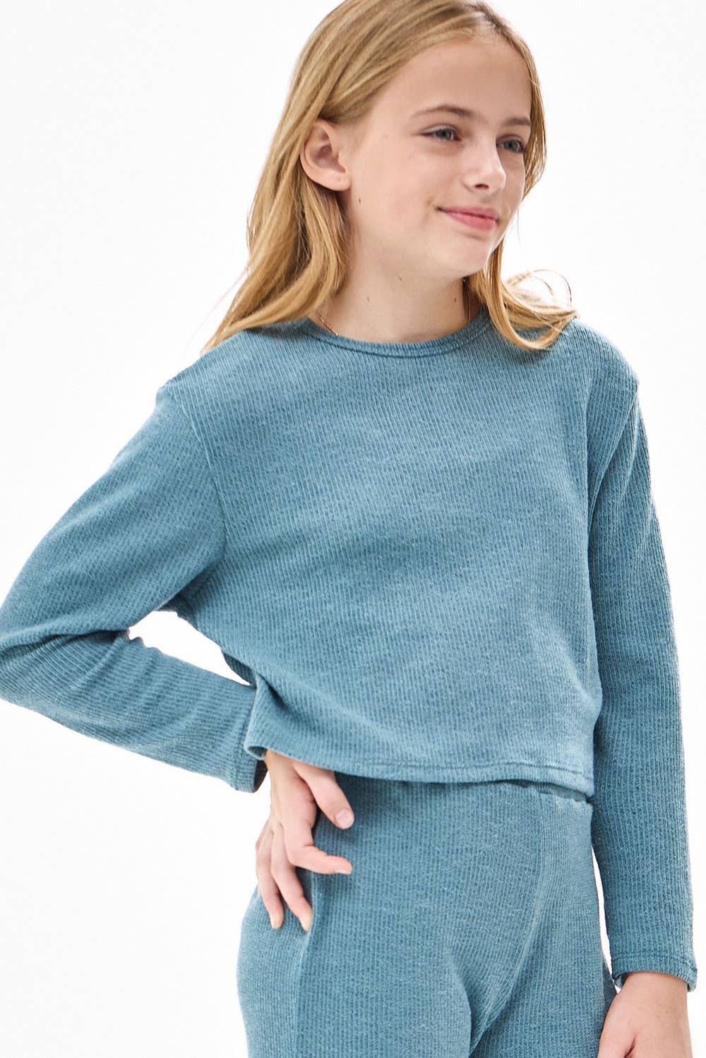 Side Slit Knit Crop Top