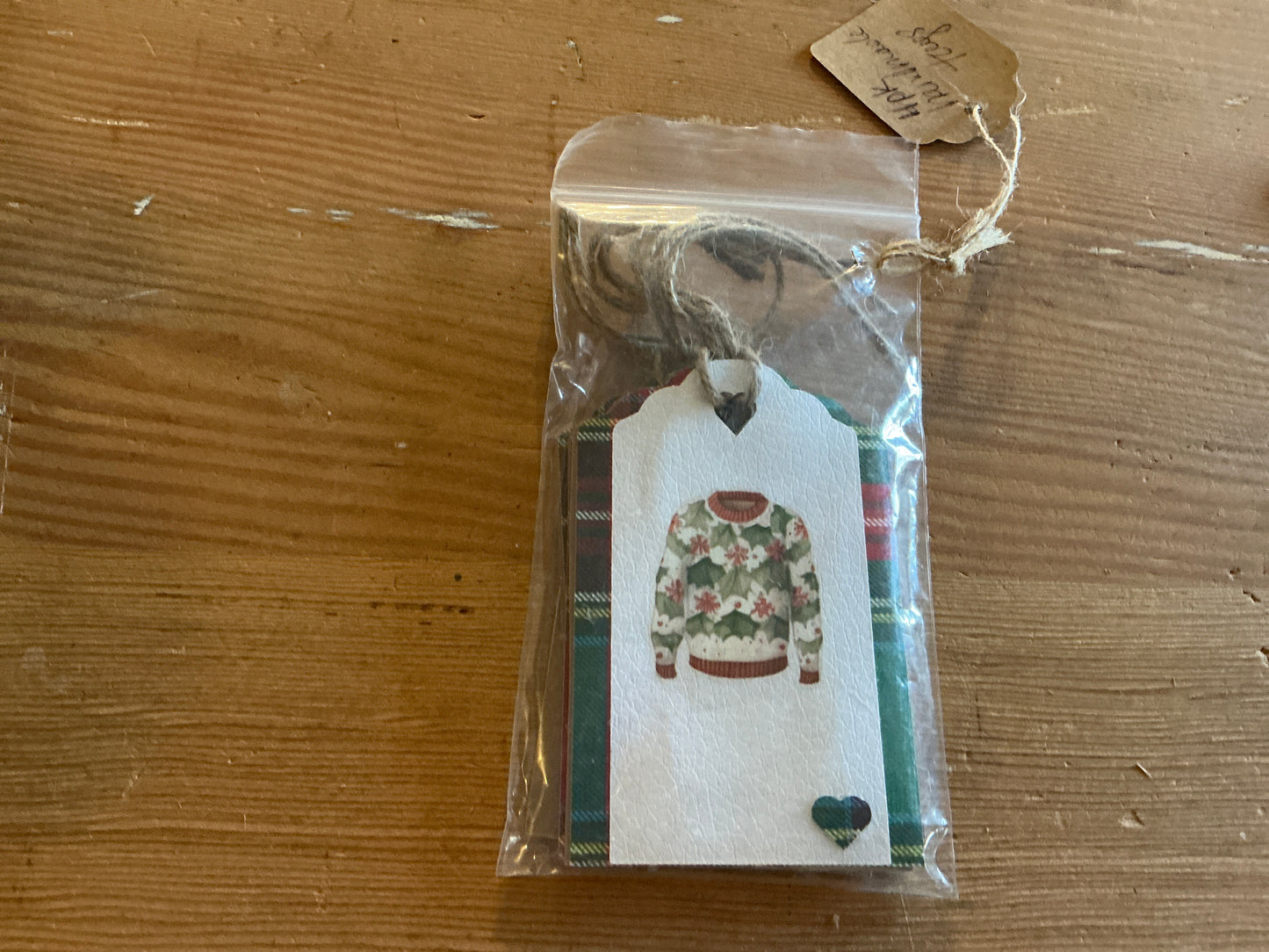4 pk. Handmade Christmas Tags