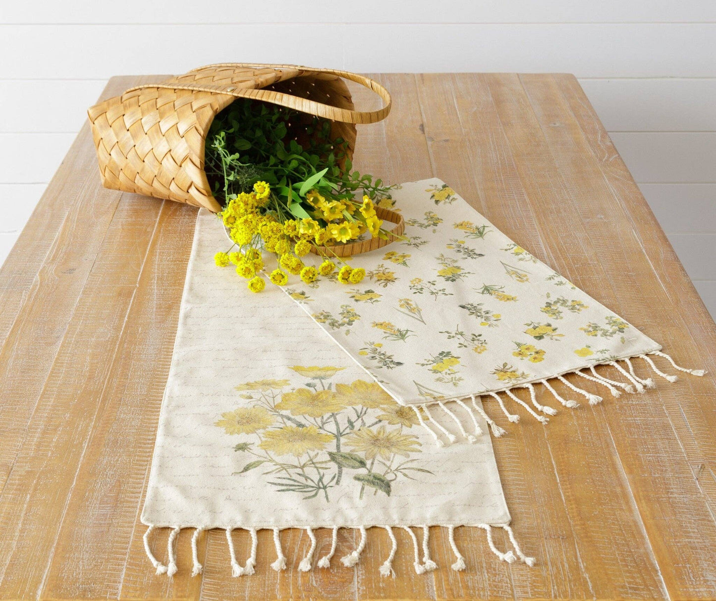 Reversible Table Runner - Yellow Flowers (PC)