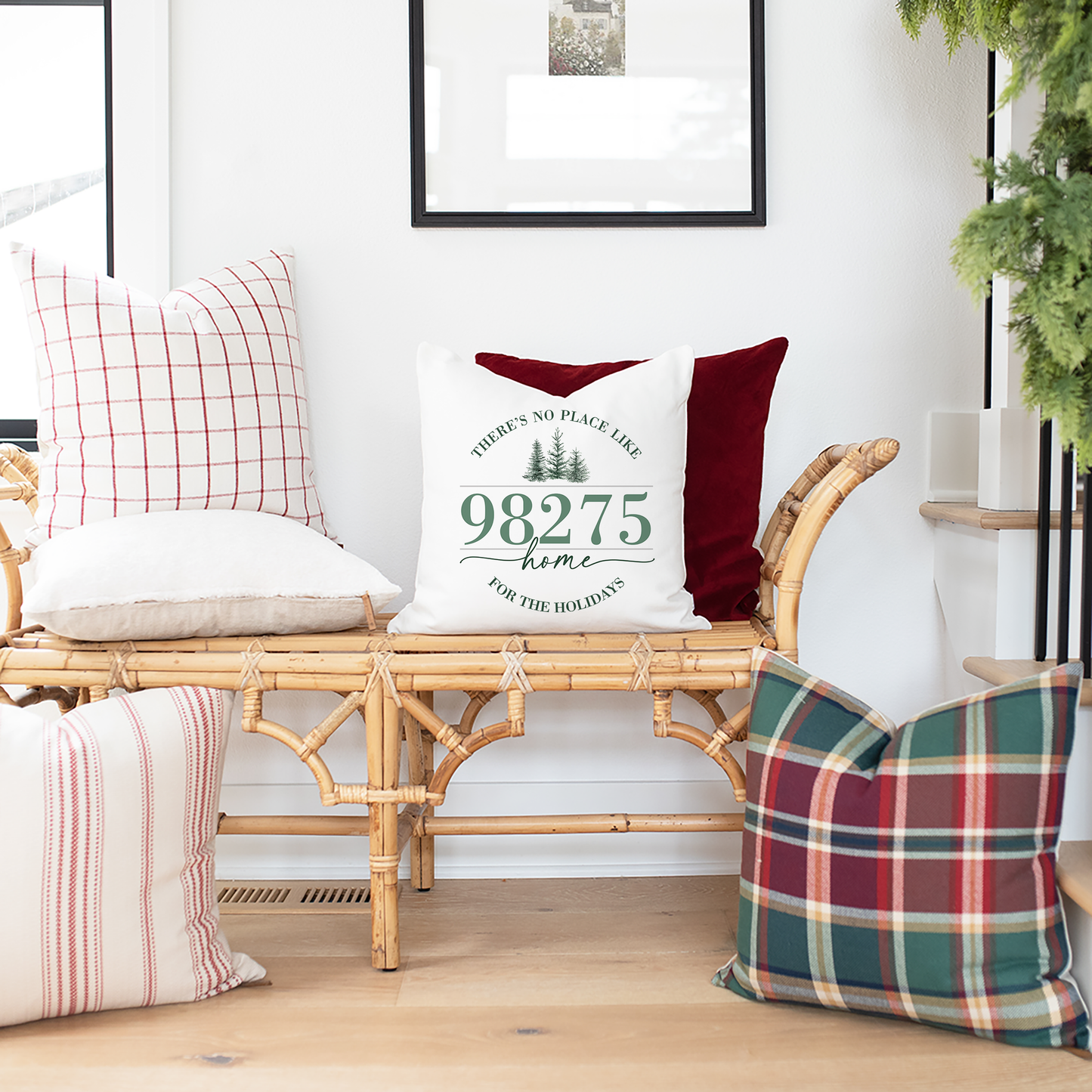 Custom Home for the holidays Pillow Cover