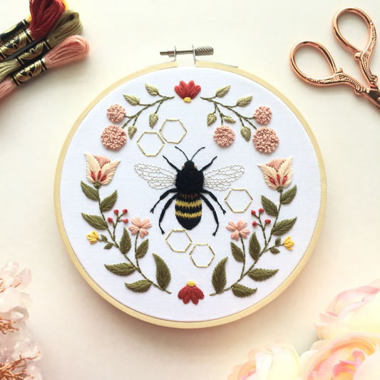Honeybee Motif Embroidery Kit