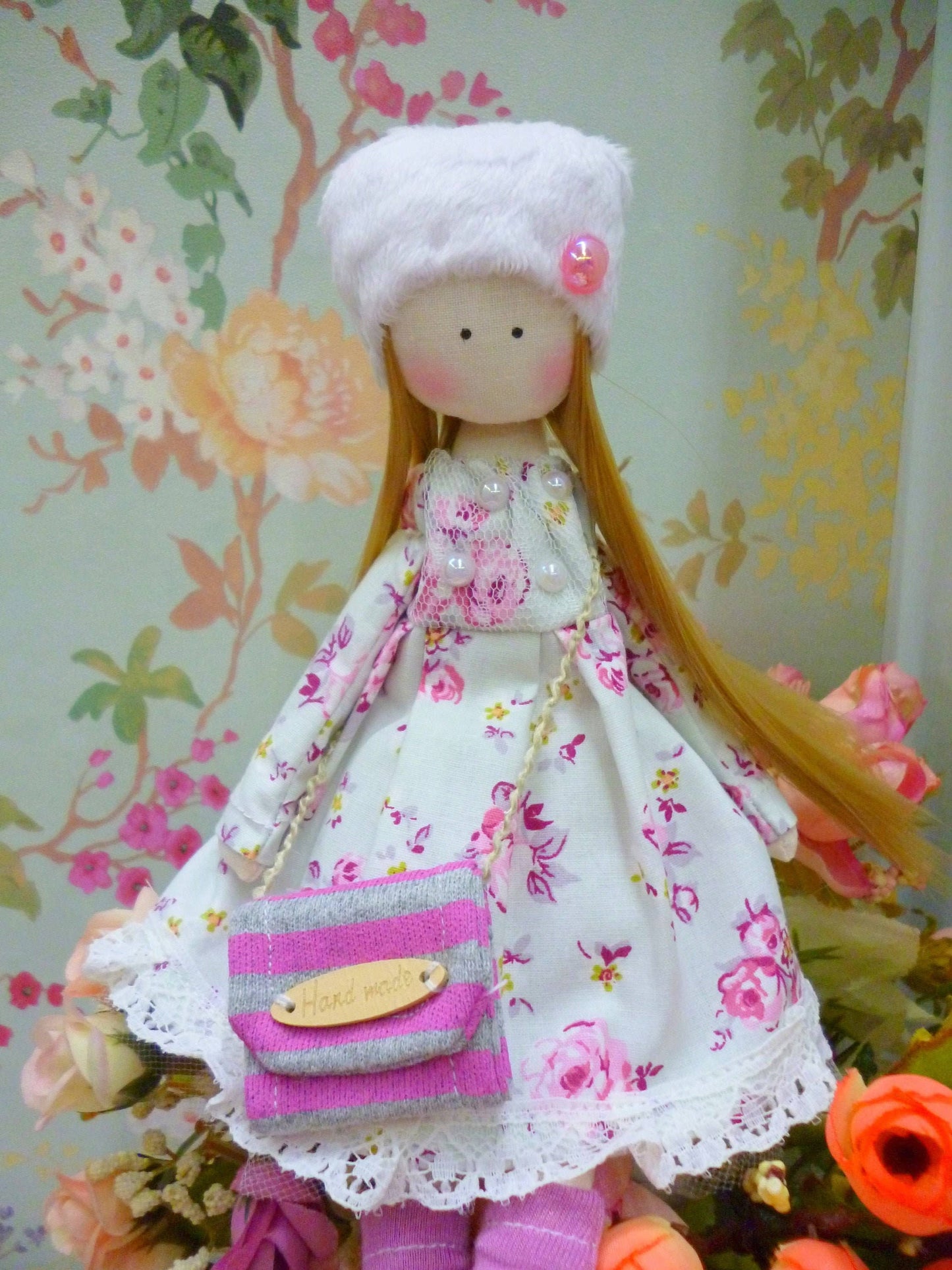 Carly Doll, Handmade Doll,Fabric Doll