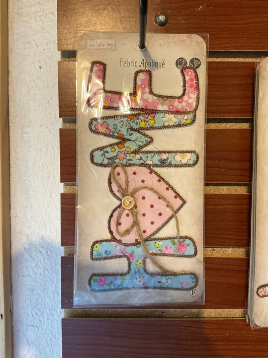 “Home” Fabric Appliqué Patch