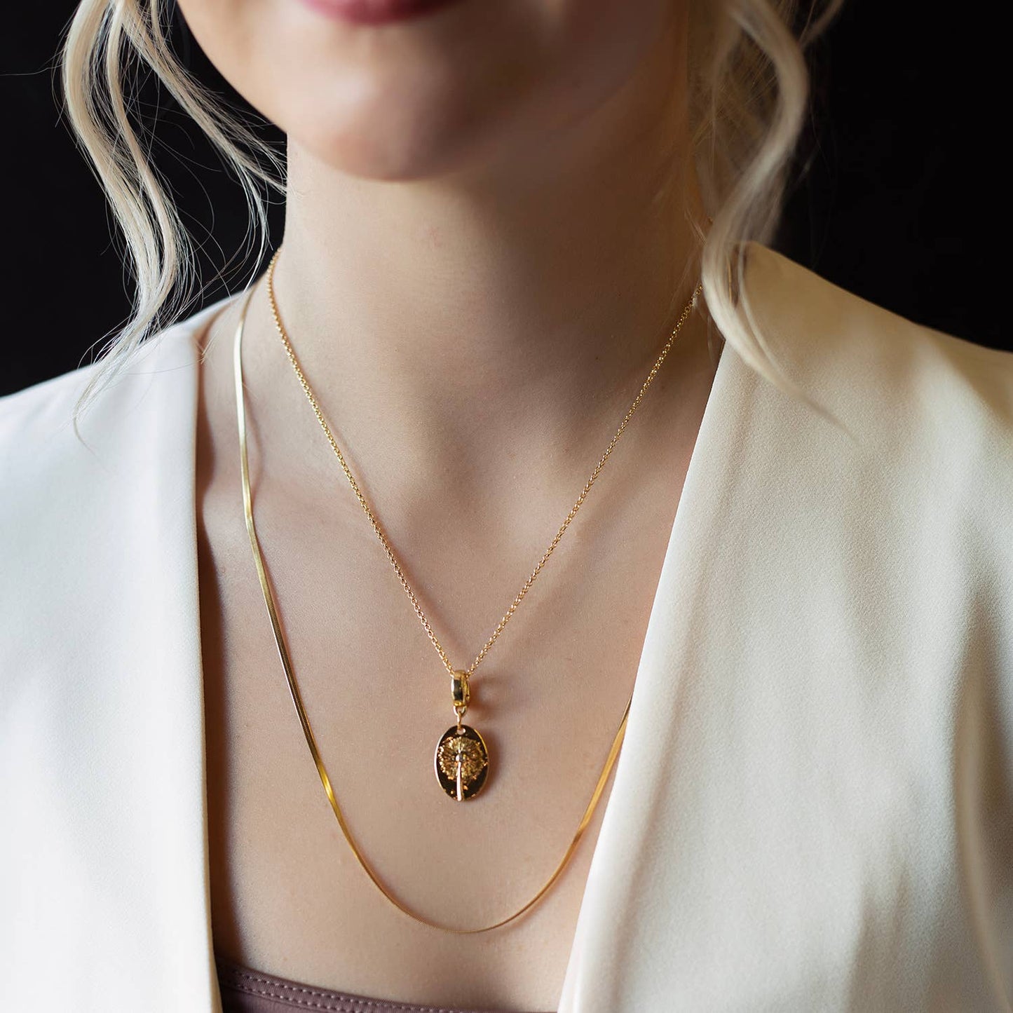 Dandelion Charm, CZ, Charm Bar, Charm Necklace or Bracelet