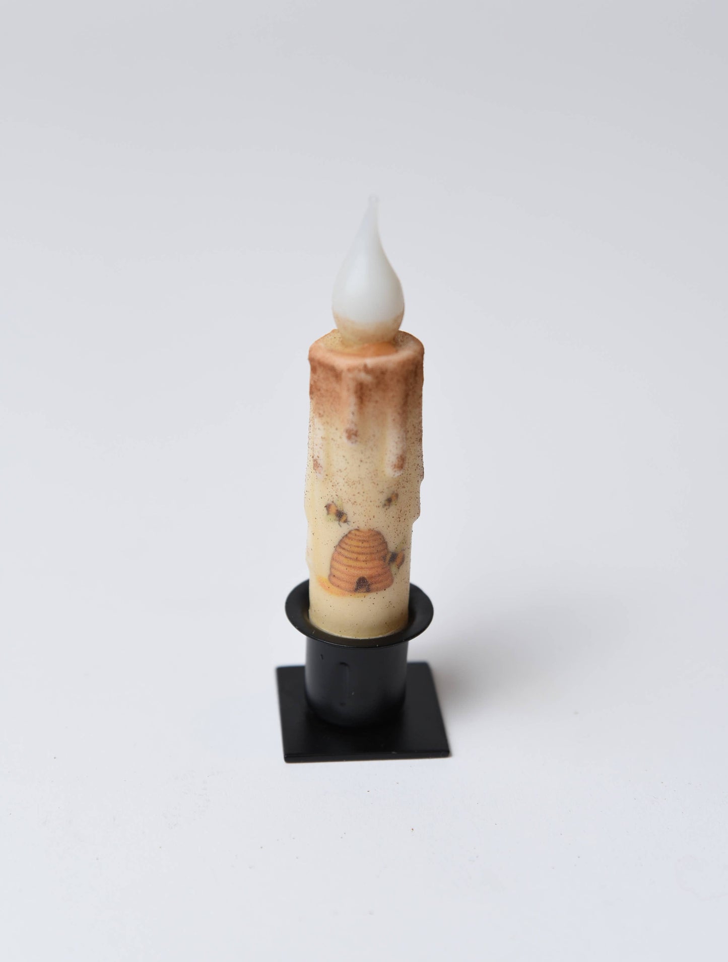 Beehive w/Bee's  LED Timer Taper Candle