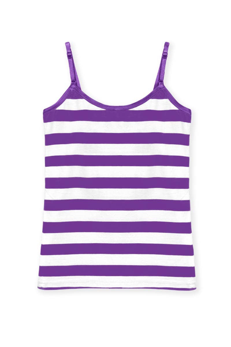 GKT-16057BB Girl's Cami Tank w/ Stripe Print
