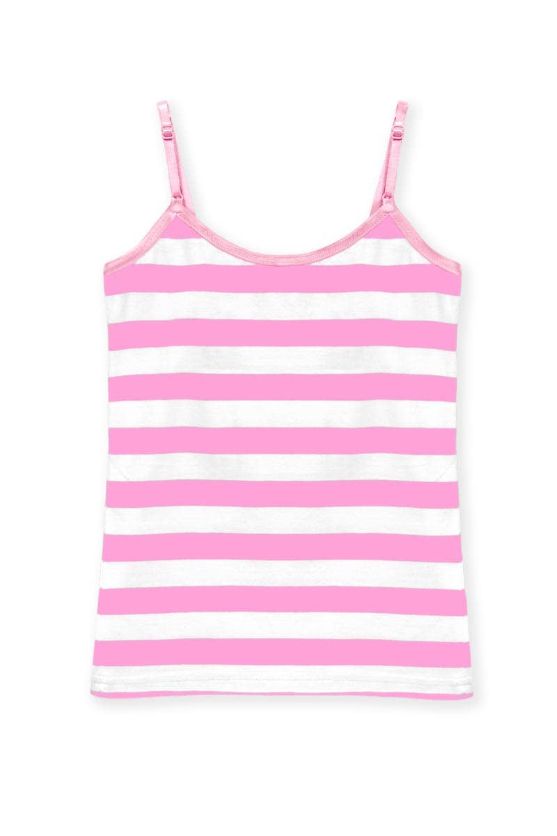 GKT-16057BB Girl's Cami Tank w/ Stripe Print