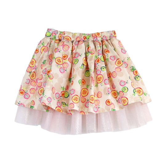 S30 15129 Reversible Fruit Pattern/ Mesh Tutu (2 Colors)