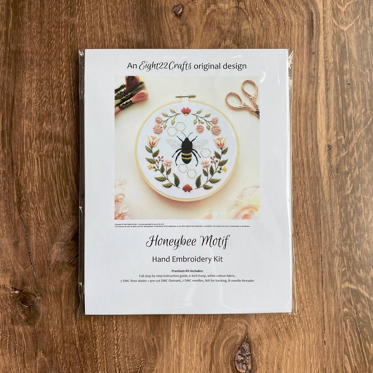 Honeybee Motif Embroidery Kit
