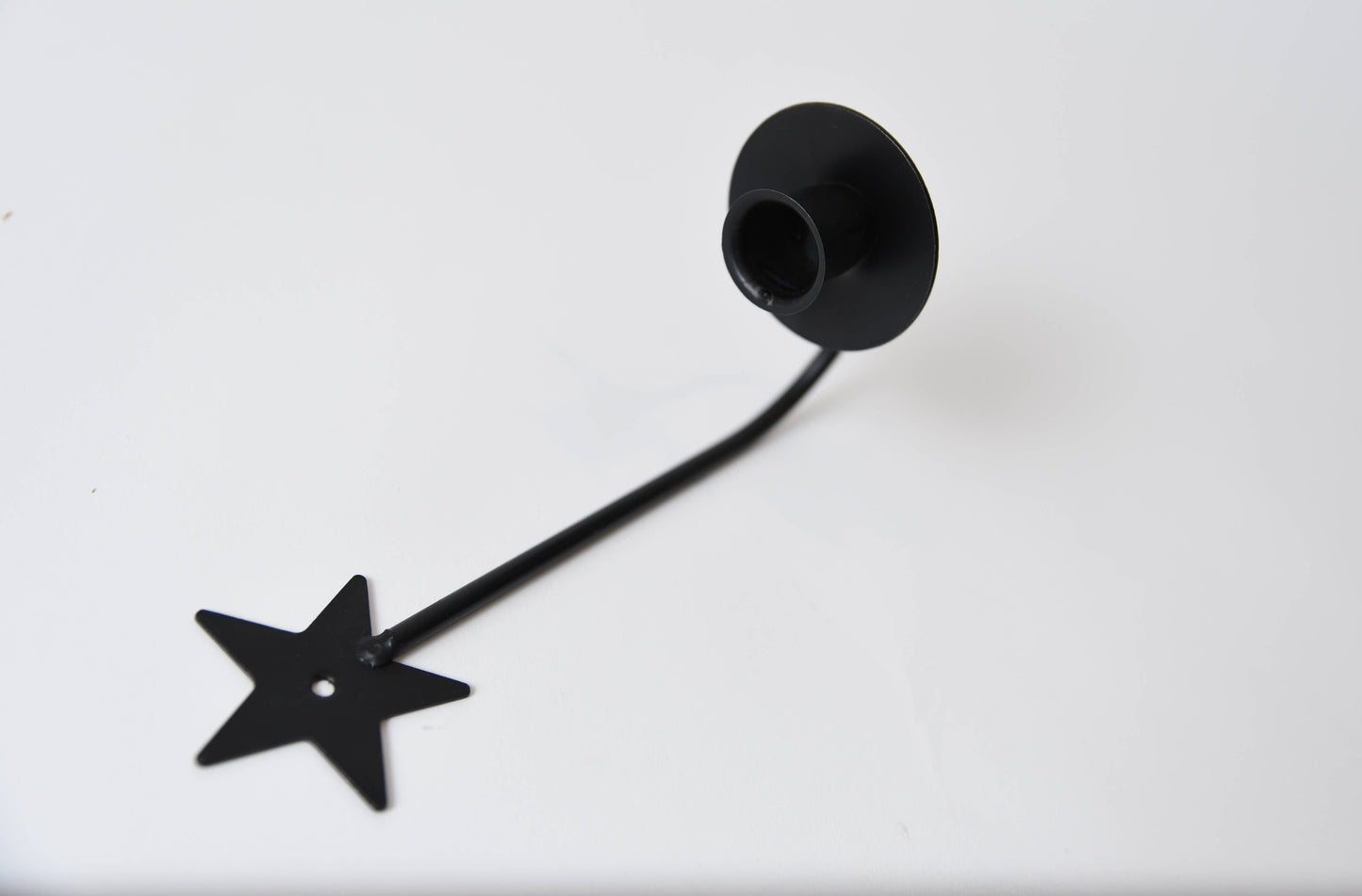 Iron Sconce Taper Holder with Star