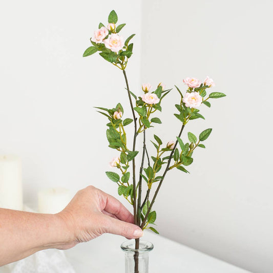 23" Artificial Dwarf  Starina Rose Stem - Select Color
