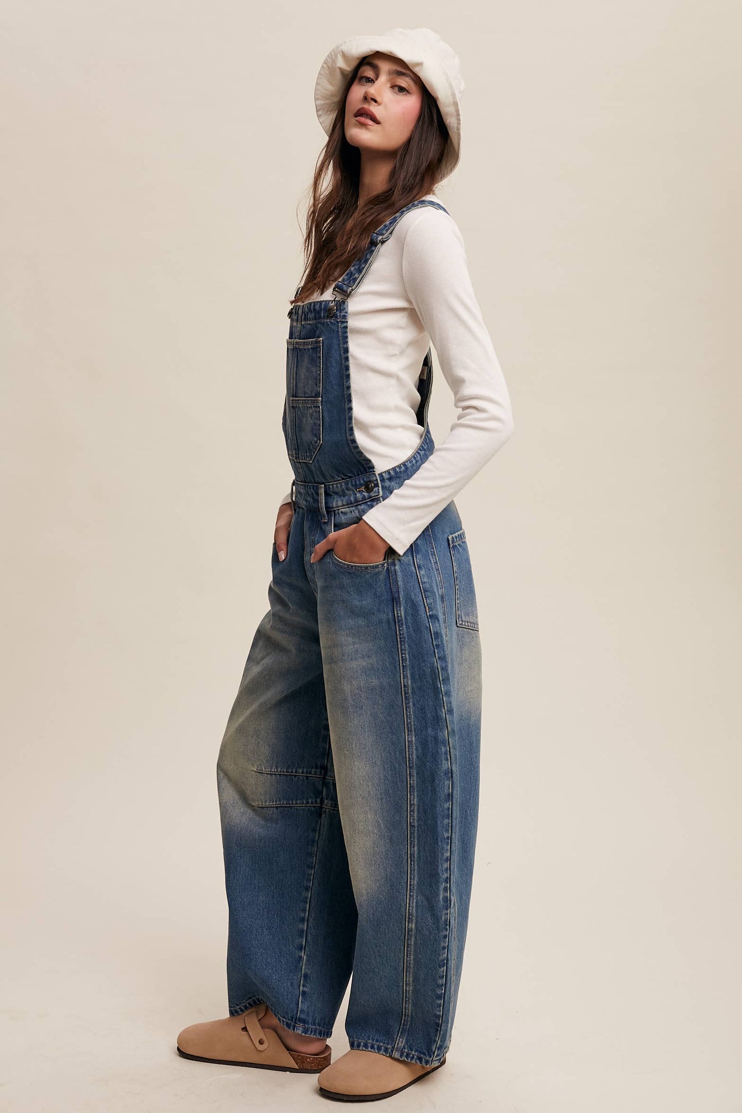 Barrel Jean Denim Overall