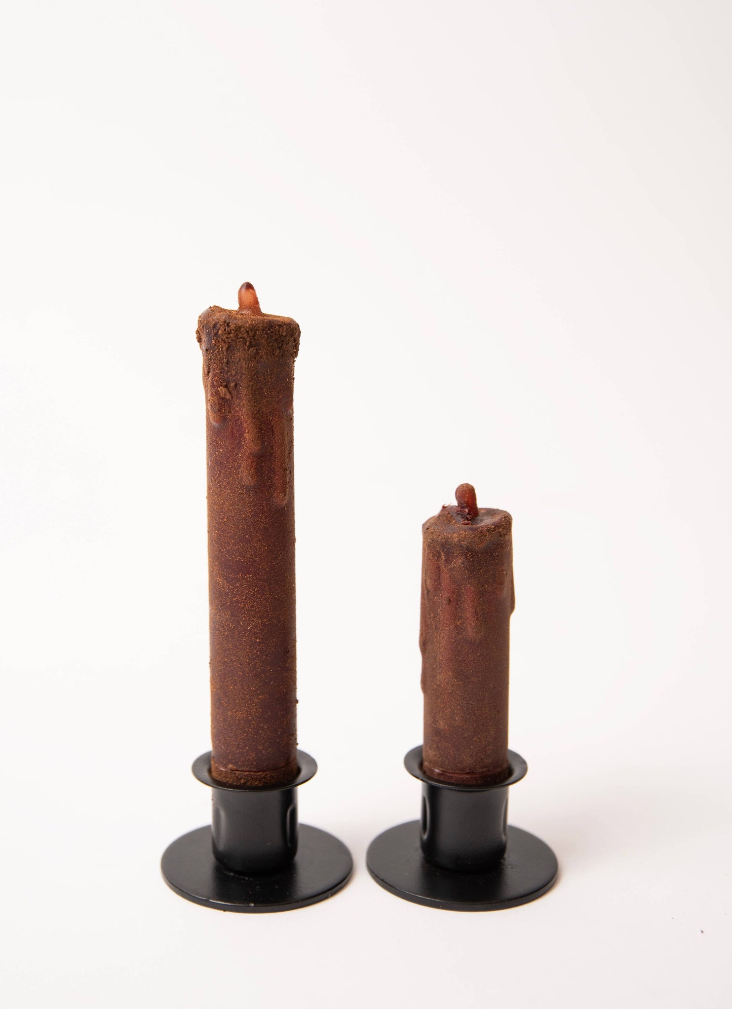 Primitive Brown LED Timer Taper Candle
