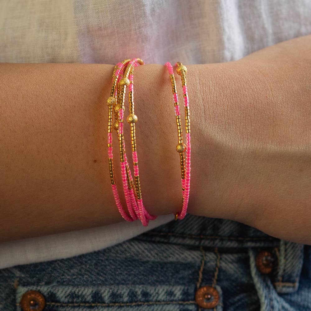 Sprinkles Bangle-Hot Pink