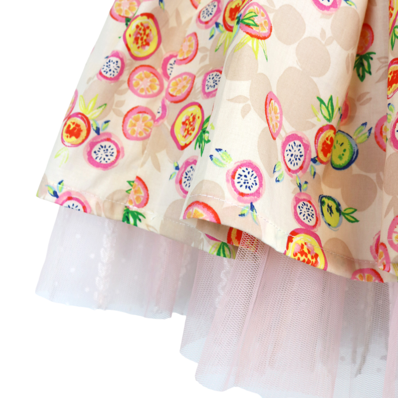 S30 15129 Reversible Fruit Pattern/ Mesh Tutu (2 Colors)