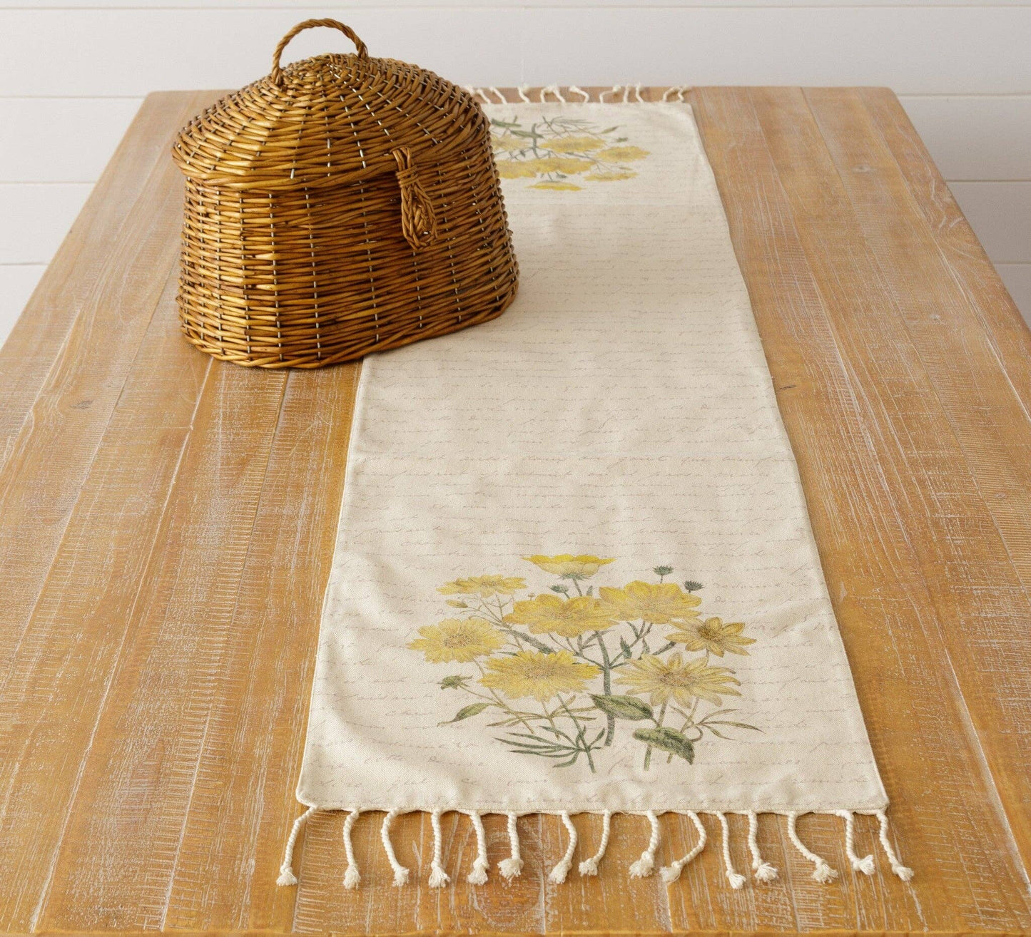 Reversible Table Runner - Yellow Flowers (PC)